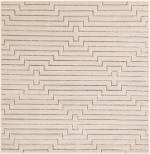 White and Silver 7' 10 x 7' 10 Vogue Geo Square Area Rug Geometric Glam Style Shiny Accents Carpet Mat for Unique Interior Design & Home Decor for Sale at Rug Engine