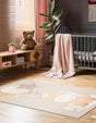 Peach Blossom 6' 1 x 9' Whimsy Kids Rectangle Rug