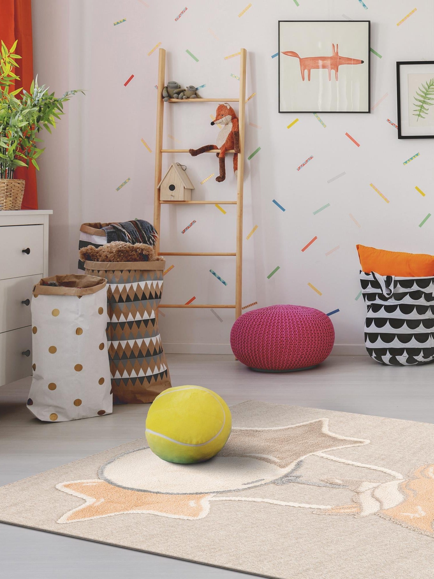 Peach Blossom 7' 10 x 10' Whimsy Kids Rectangle Area Rug for Baby Nursery, Toddler Playroom,  Bedrooms Playful Fun Design Easy Clean Carpet for Sale at Rug Engine