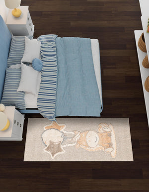 Peach Blossom 3' x 8' Whimsy Kids Runner Rug