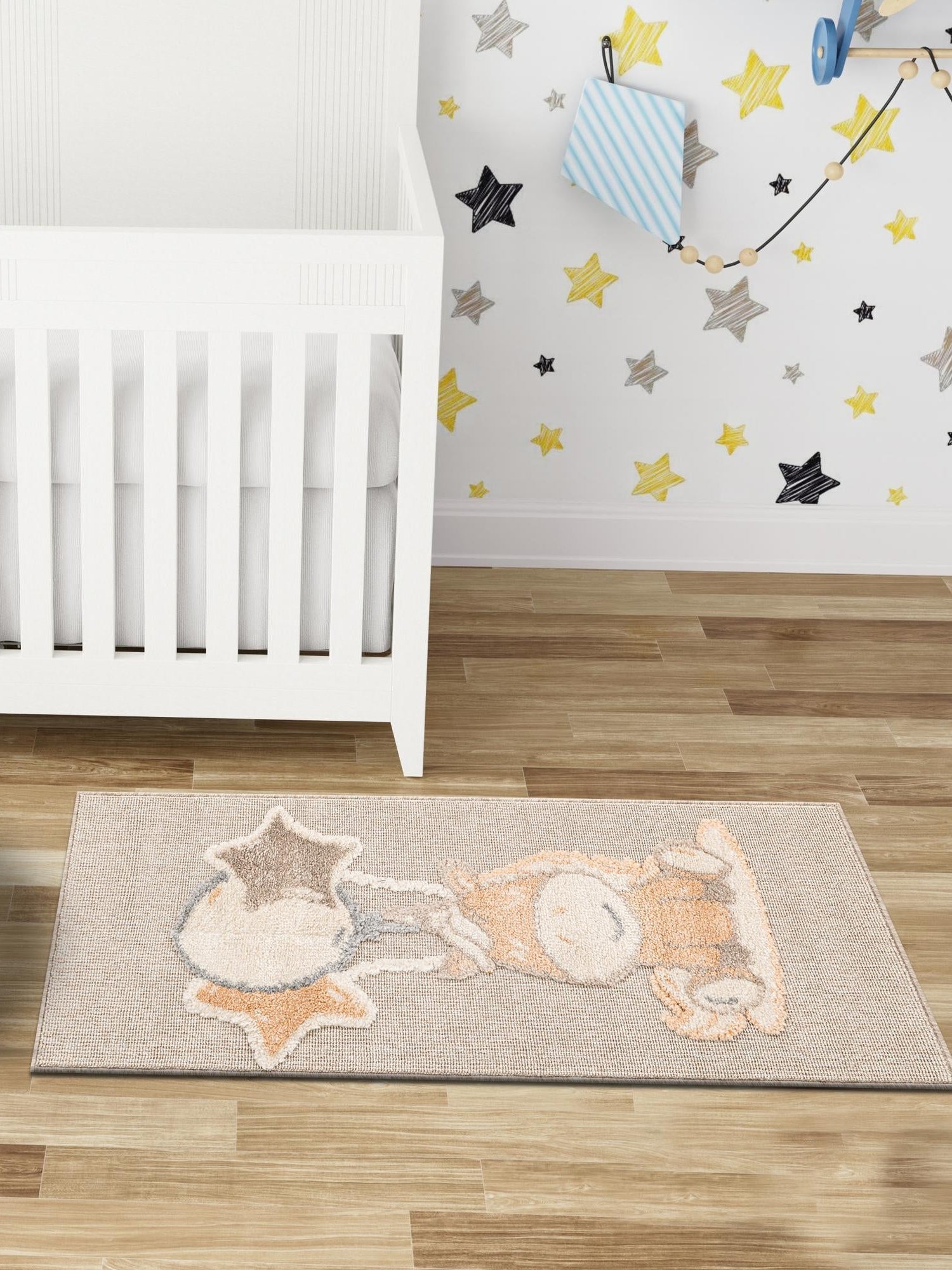 Peach Blossom 2' x 4' 1 Whimsy Kids Runner Area Rug for Baby Nursery, Toddler Playroom,  Bedrooms Playful Fun Design Easy Clean Carpet for Sale at Rug Engine