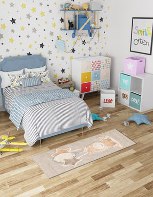 Peach Blossom 3' x 8' Whimsy Kids Runner Rug