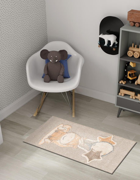 Peach Blossom 2' 7 x 8' Whimsy Kids Runner Area Rug for Baby Nursery, Toddler Playroom,  Bedrooms Playful Fun Design Easy Clean Carpet for Sale at Rug Engine