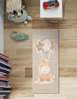 Peach Blossom 3' x 8' Whimsy Kids Runner Rug