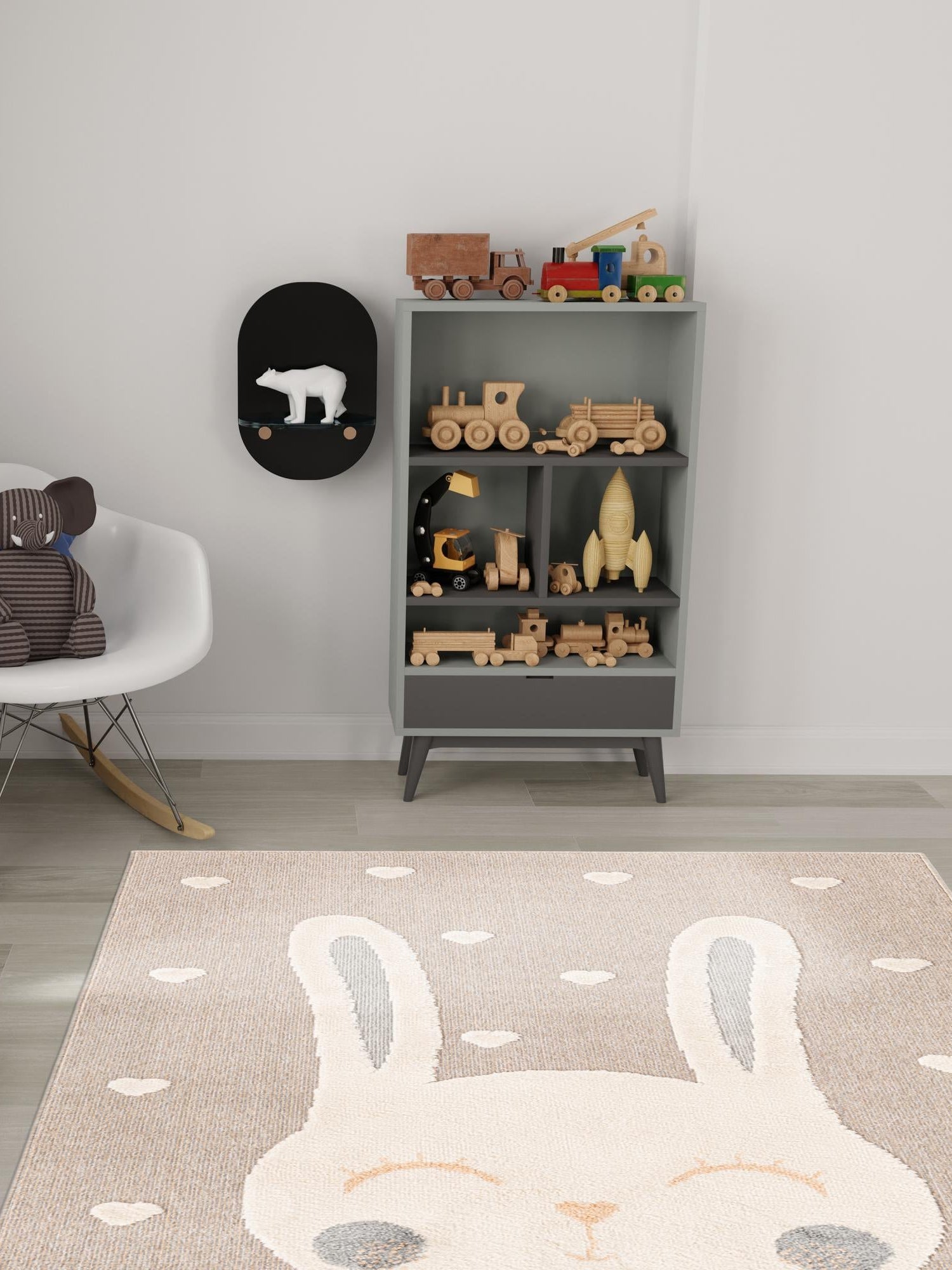 Peach Blossom 2' x 3' 1 Whimsy Kids Rectangle Area Rug for Baby Nursery, Toddler Playroom,  Bedrooms Playful Fun Design Easy Clean Carpet for Sale at Rug Engine