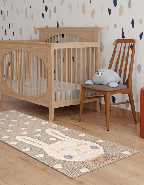 Peach Blossom 2' 7 x 8' Whimsy Kids Runner Area Rug for Baby Nursery, Toddler Playroom,  Bedrooms Playful Fun Design Easy Clean Carpet for Sale at Rug Engine