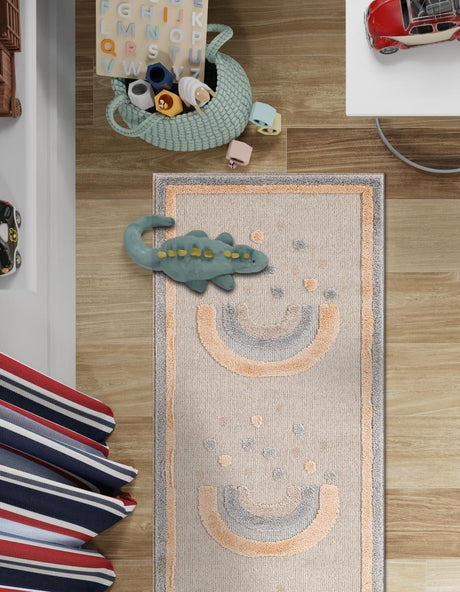Multicolor 2' 7 x 6' 1 Whimsy Kids Runner Area Rug for Baby Nursery, Toddler Playroom,  Bedrooms Playful Fun Design Easy Clean Carpet for Sale at Rug Engine
