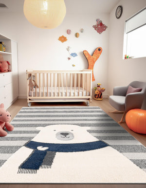 Gray 2' x 3' 1 Whimsy Kids Rectangle Rug
