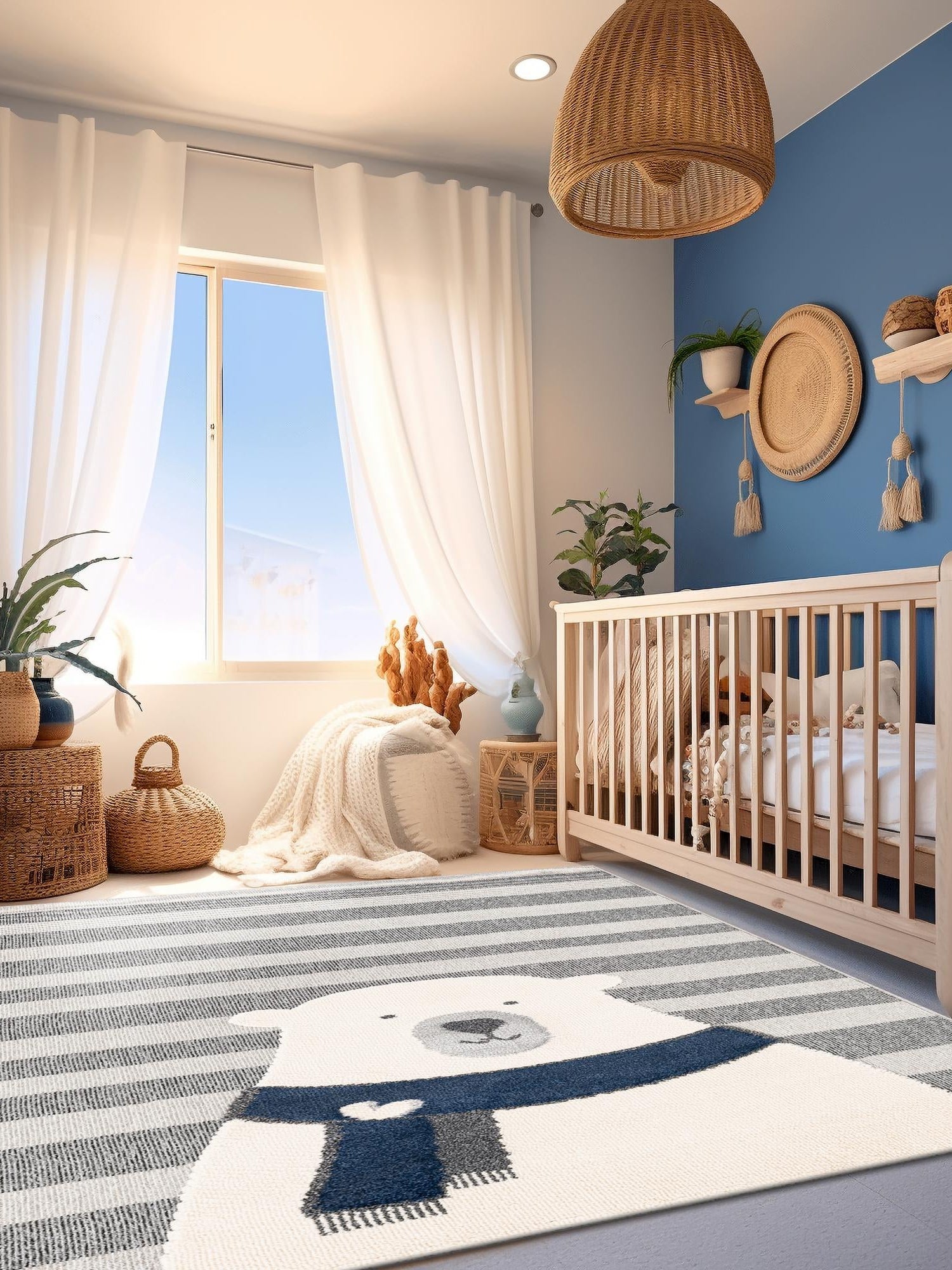 Gray 2' x 3' 1 Whimsy Kids Rectangle Area Rug for Baby Nursery, Toddler Playroom,  Bedrooms Playful Fun Design Easy Clean Carpet for Sale at Rug Engine