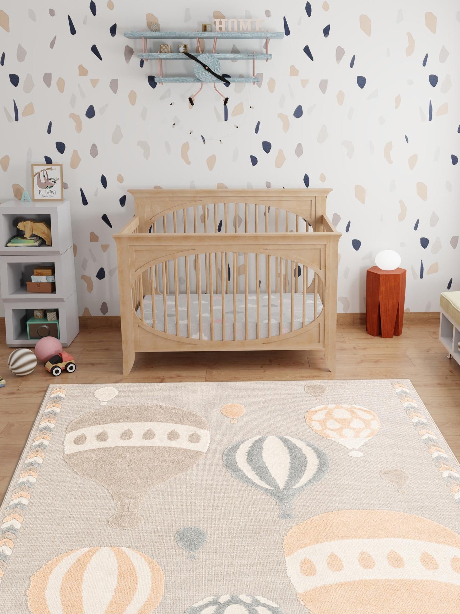 Multicolor 2' x 3' 1 Whimsy Kids Rectangle Area Rug for Baby Nursery, Toddler Playroom,  Bedrooms Playful Fun Design Easy Clean Carpet for Sale at Rug Engine