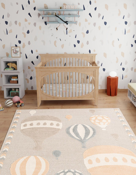 Multicolor 7' 10 x 10' Whimsy Kids Rectangle Area Rug for Baby Nursery, Toddler Playroom,  Bedrooms Playful Fun Design Easy Clean Carpet for Sale at Rug Engine
