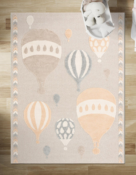 Multicolor 5' 3 x 8' Whimsy Kids Rectangle Area Rug for Baby Nursery, Toddler Playroom,  Bedrooms Playful Fun Design Easy Clean Carpet for Sale at Rug Engine