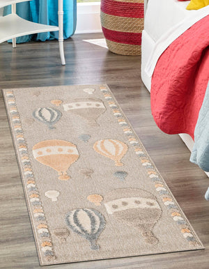 Multicolor 3' x 8' Whimsy Kids Runner Rug