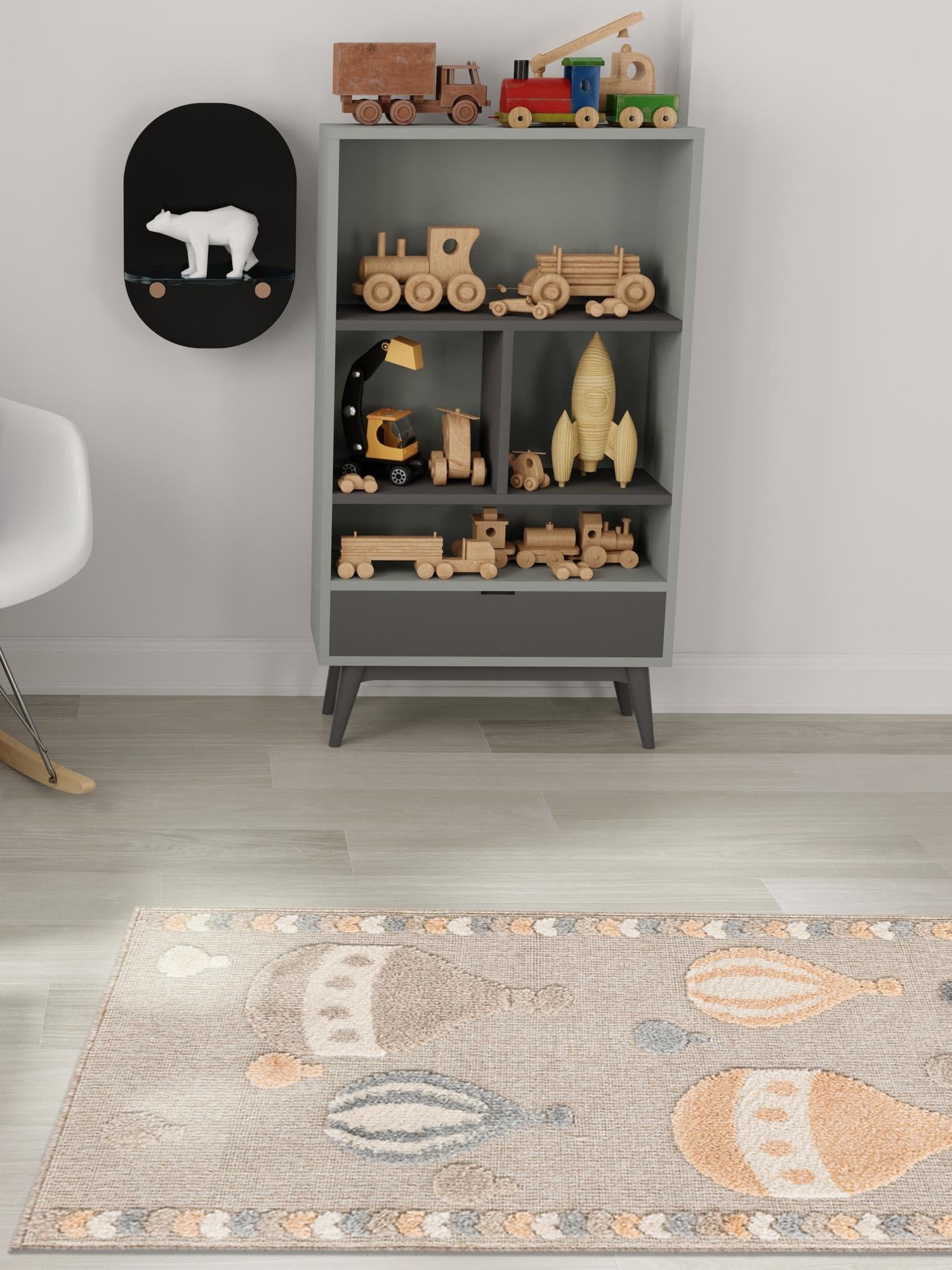 Multicolor 2' x 4' 1 Whimsy Kids Runner Area Rug for Baby Nursery, Toddler Playroom,  Bedrooms Playful Fun Design Easy Clean Carpet for Sale at Rug Engine
