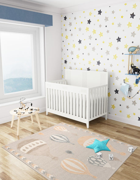 Multicolor 7' 10 x 7' 10 Whimsy Kids Square Area Rug for Baby Nursery, Toddler Playroom,  Bedrooms Playful Fun Design Easy Clean Carpet for Sale at Rug Engine