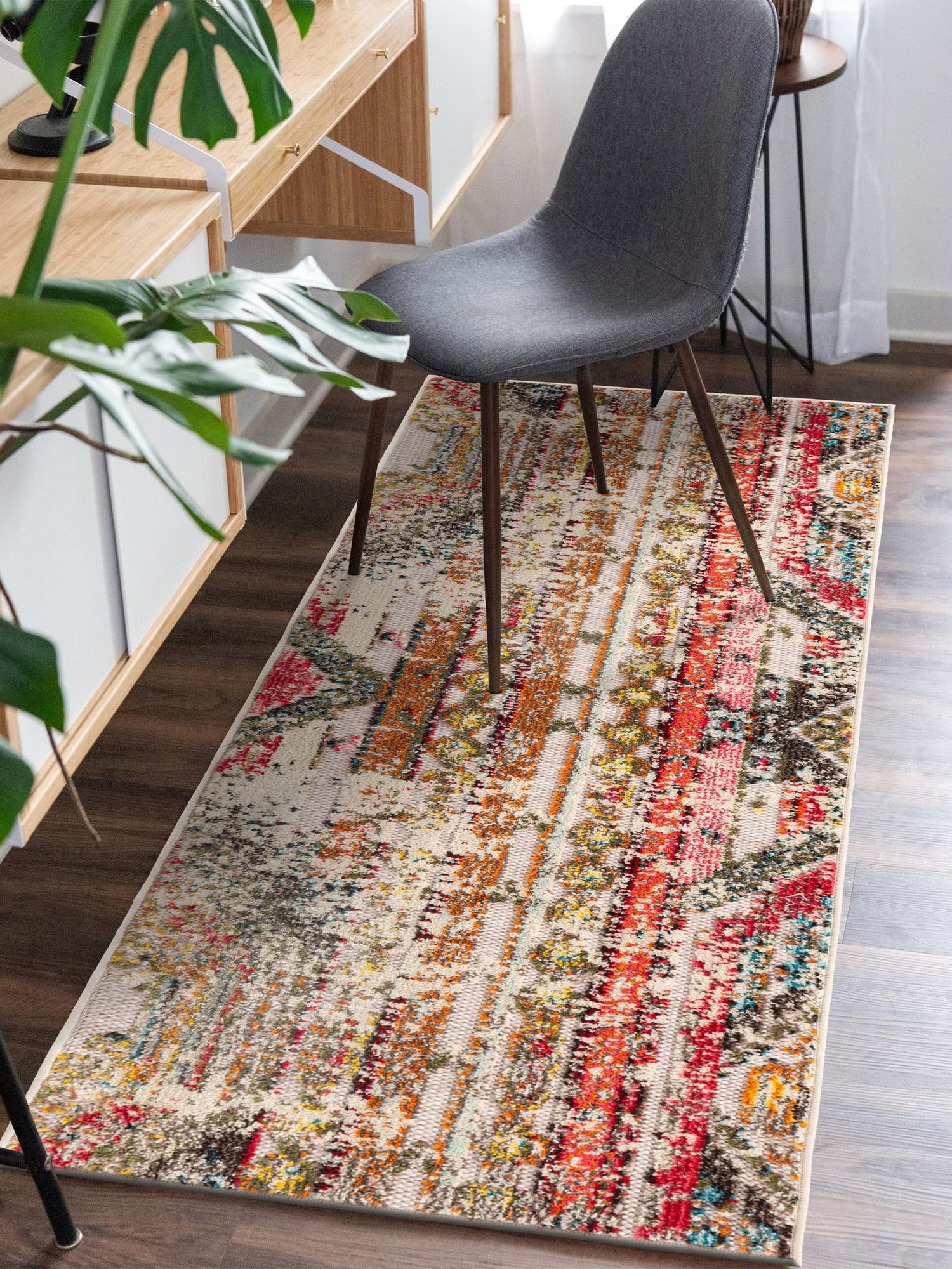 Multicolor Beige 2' x 6' 1 Outdoor Casablanca Runner Area Rug Weather Resistant for Patio, Deck, Terrace, Balcony, Porch Polypropylene Vivid Colorful Modern Carpet for Sale at Rug Engine