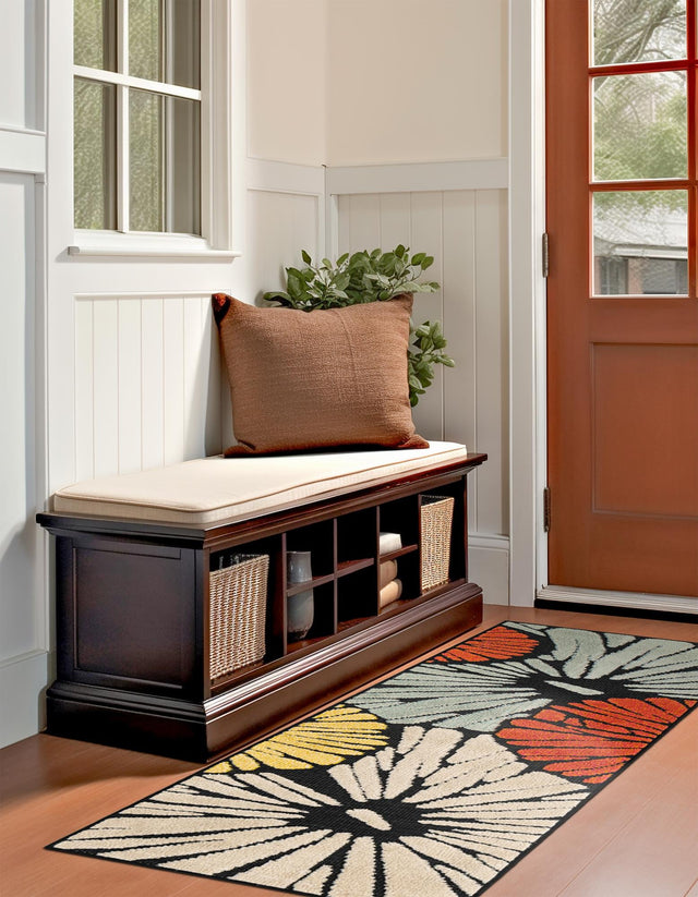 Multicolor 3' x 10' Outdoor Casablanca Runner Rug
