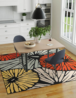 Multicolor 10' x 10' Outdoor Casablanca Square Area Rug Weather Resistant for Patio, Deck, Terrace, Balcony, Porch Polypropylene Vivid Colorful Modern Carpet for Sale at Rug Engine