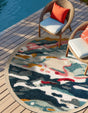Multicolor 6' 1 x 6' 1 Outdoor Casablanca Round Rug