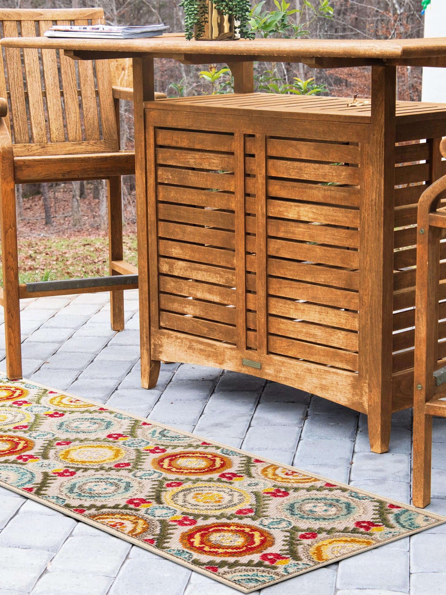 Ivory Beige 2' x 8' Outdoor Casablanca Runner Area Rug Weather Resistant for Patio, Deck, Terrace, Balcony, Porch Polypropylene Vivid Colorful Modern Carpet for Sale at Rug Engine