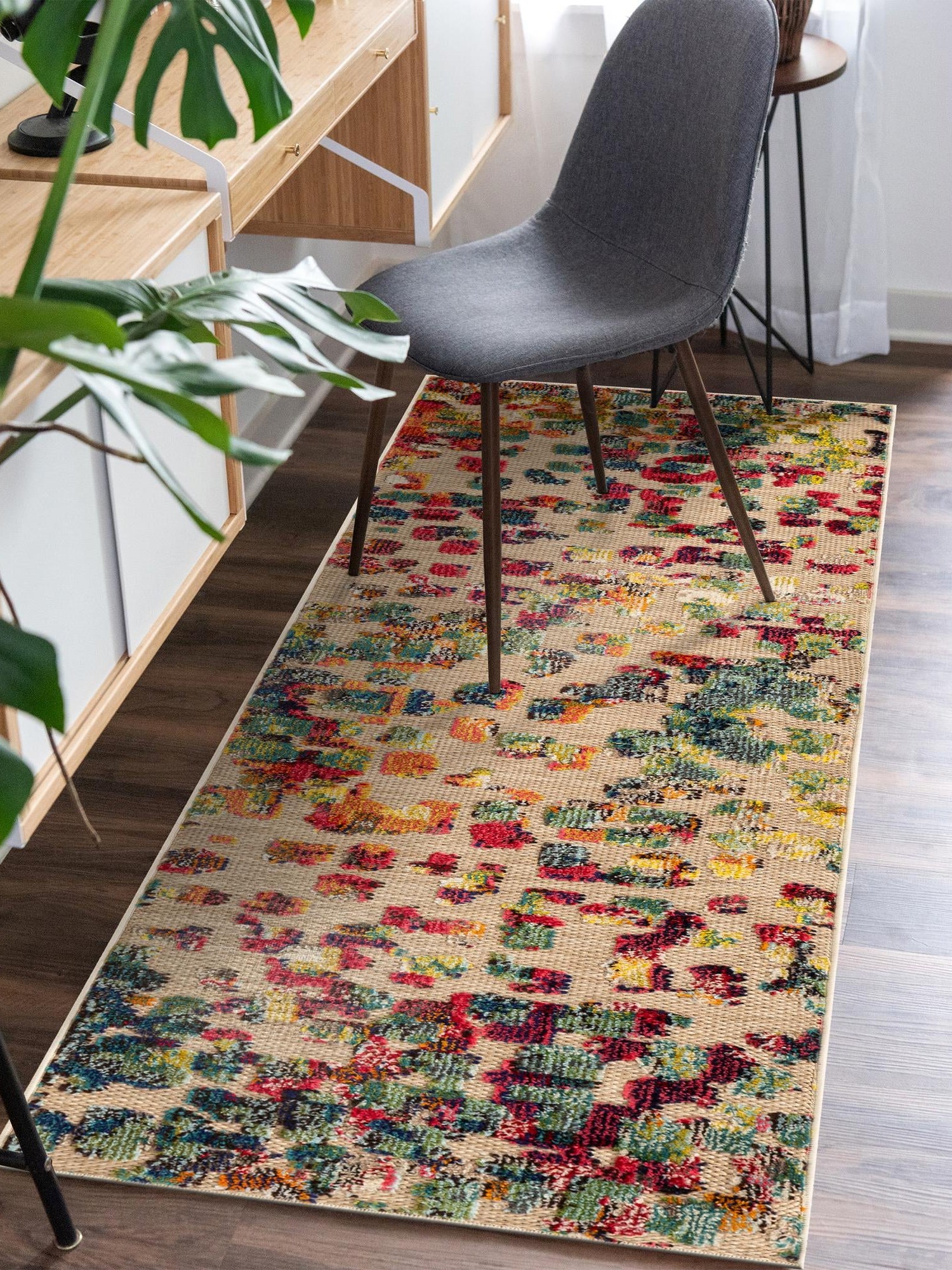 Multicolor 2' x 8' Outdoor Casablanca Runner Area Rug Weather Resistant for Patio, Deck, Terrace, Balcony, Porch Polypropylene Vivid Colorful Modern Carpet for Sale at Rug Engine