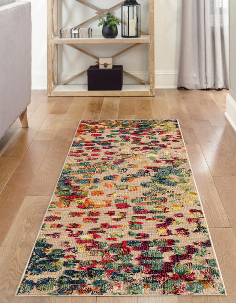 Multicolor 2' x 8' Outdoor Casablanca Runner Area Rug Weather Resistant for Patio, Deck, Terrace, Balcony, Porch Polypropylene Vivid Colorful Modern Carpet for Sale at Rug Engine