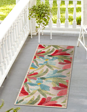 Multicolor 2' x 6' 1 Outdoor Casablanca Runner Area Rug Weather Resistant for Patio, Deck, Terrace, Balcony, Porch Polypropylene Vivid Colorful Modern Carpet for Sale at Rug Engine