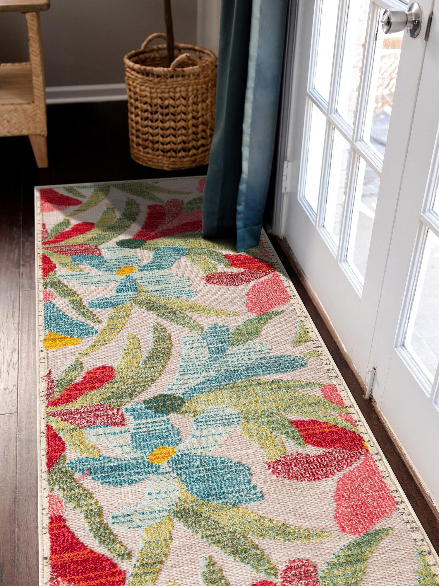 Multicolor 2' x 6' 1 Outdoor Casablanca Runner Area Rug Weather Resistant for Patio, Deck, Terrace, Balcony, Porch Polypropylene Vivid Colorful Modern Carpet for Sale at Rug Engine