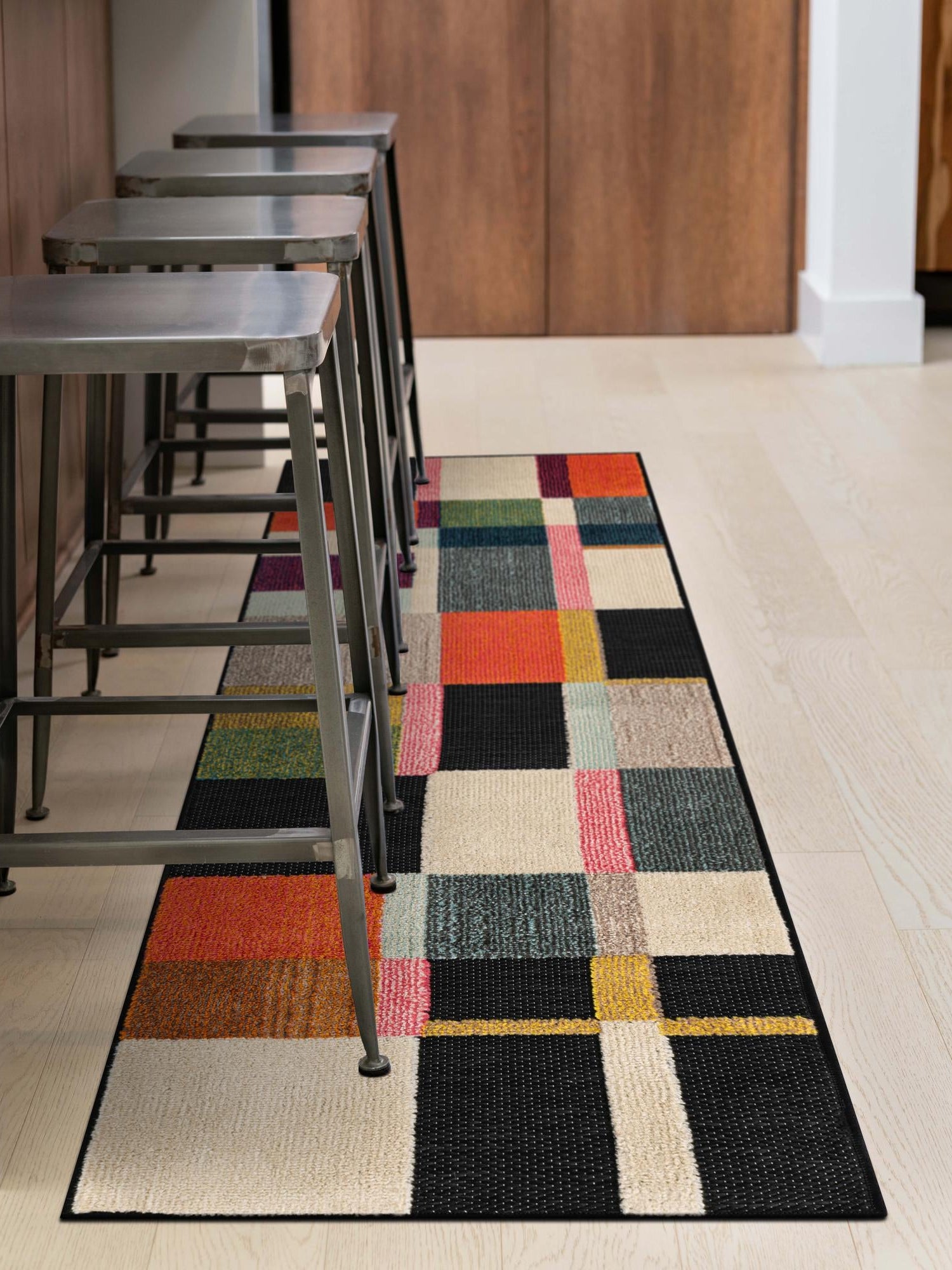 Multicolor 2' 7 x 12' Outdoor Casablanca Runner Area Rug Weather Resistant for Patio, Deck, Terrace, Balcony, Porch Polypropylene Vivid Colorful Modern Carpet for Sale at Rug Engine
