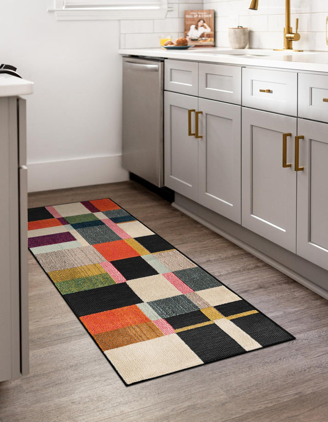Multicolor 2' x 8' Outdoor Casablanca Runner Area Rug Weather Resistant for Patio, Deck, Terrace, Balcony, Porch Polypropylene Vivid Colorful Modern Carpet for Sale at Rug Engine