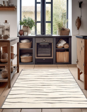 Ivory White 5' 1 x 7' 1 Prismatic Rectangle Area Rug Modern Geometric Unique Design Carpet for Contemporary Interior Home Decorating for Sale at Rug Engine