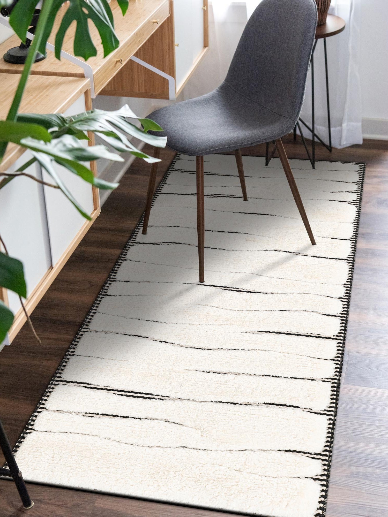 Ivory White 2' 7 x 10' Prismatic Runner Area Rug Modern Geometric Unique Design Carpet for Contemporary Interior Home Decorating for Sale at Rug Engine