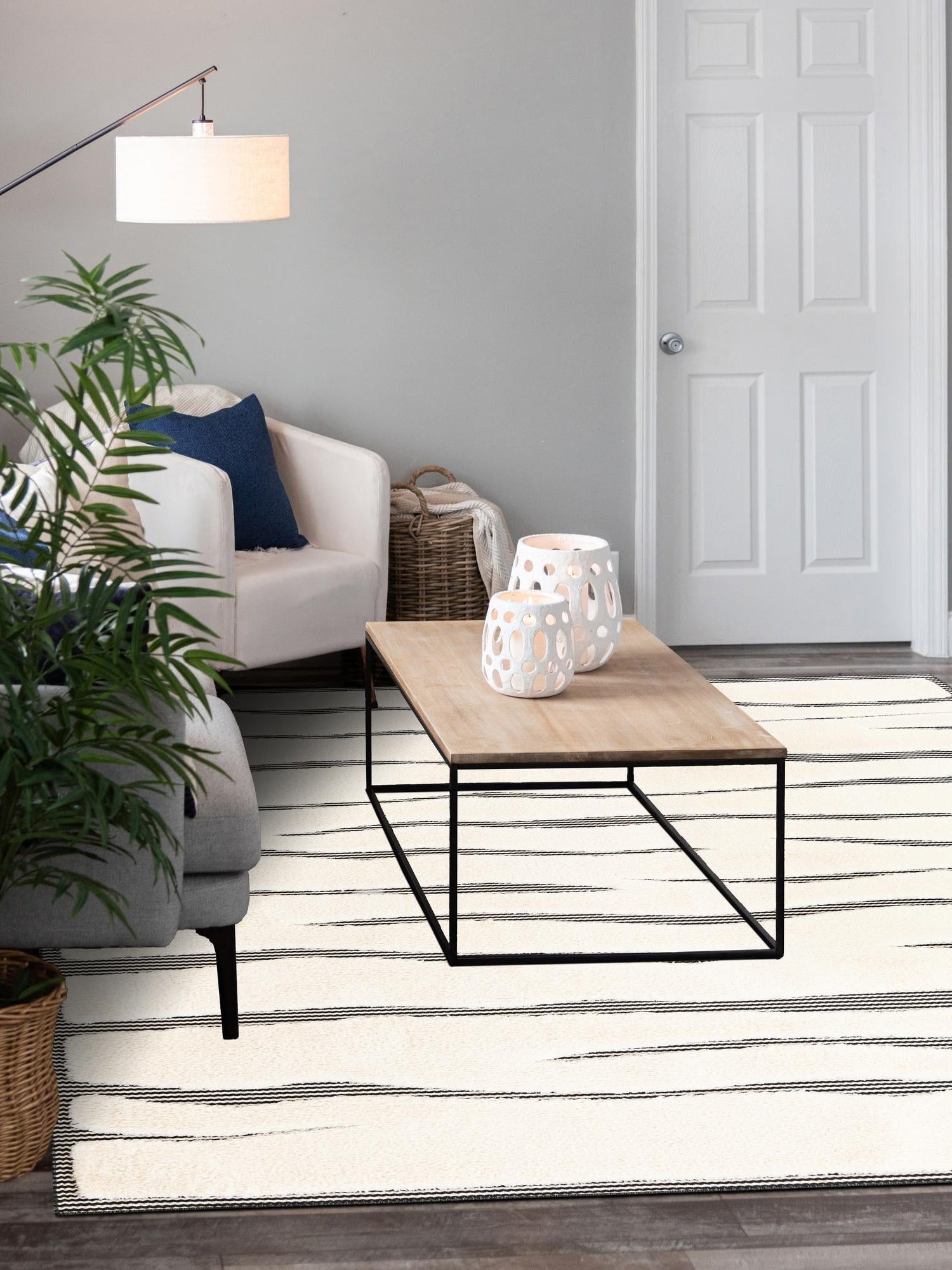 Ivory White 10' x 10' Prismatic Square Area Rug Modern Geometric Unique Design Carpet for Contemporary Interior Home Decorating for Sale at Rug Engine