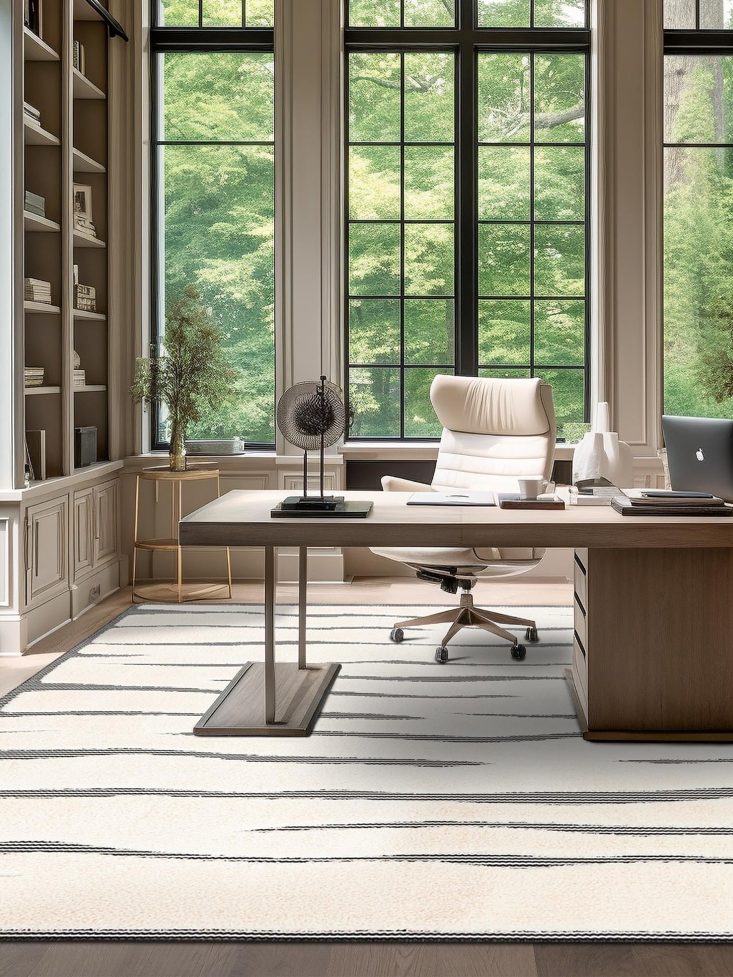 Ivory White 10' x 10' Prismatic Square Area Rug Modern Geometric Unique Design Carpet for Contemporary Interior Home Decorating for Sale at Rug Engine