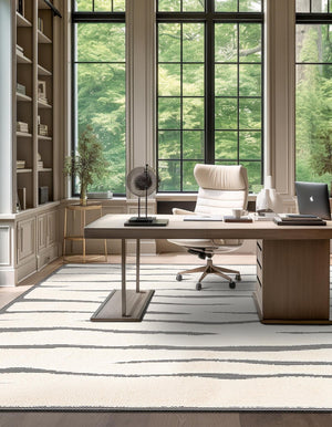 Ivory White 10' x 10' Prismatic Square Area Rug Modern Geometric Unique Design Carpet for Contemporary Interior Home Decorating for Sale at Rug Engine