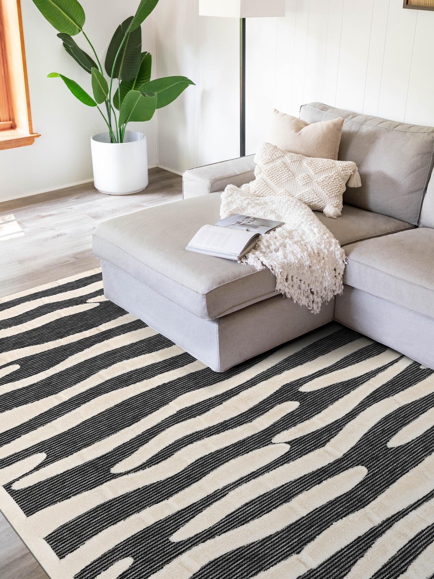 Gray 7' 10 x 10' Prismatic Rectangle Area Rug Modern Geometric Unique Design Carpet for Contemporary Interior Home Decorating for Sale at Rug Engine