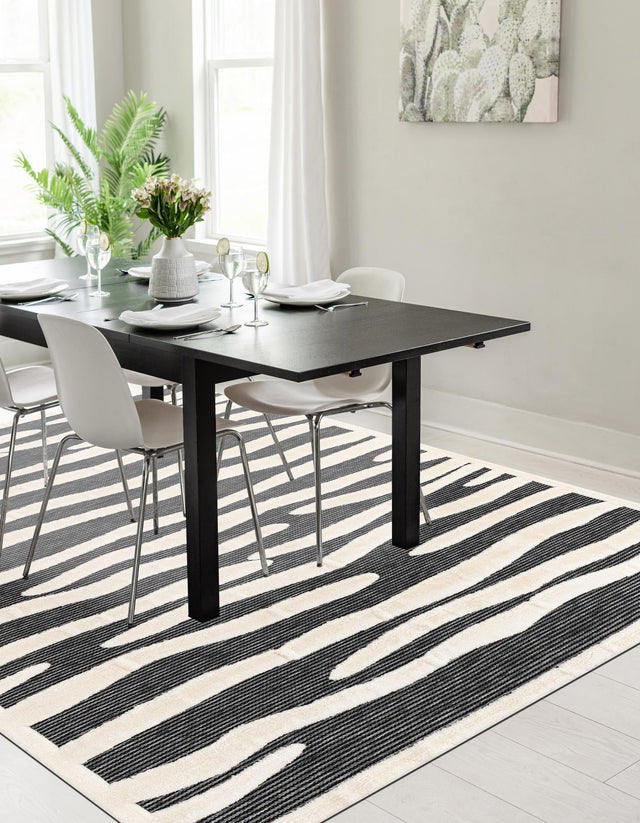 Gray 5' 3 x 8' Prismatic Rectangle Area Rug Modern Geometric Unique Design Carpet for Contemporary Interior Home Decorating for Sale at Rug Engine