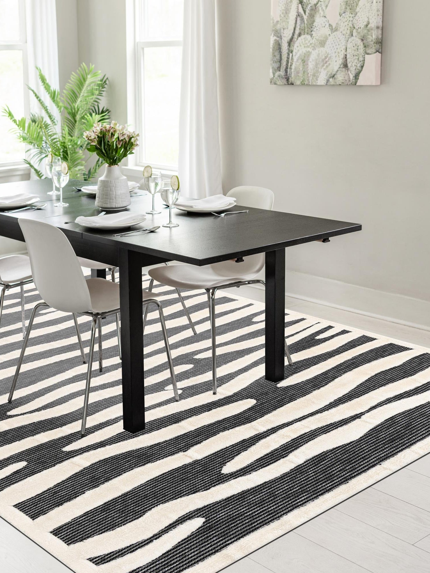 Gray 5' 1 x 7' 1 Prismatic Rectangle Area Rug Modern Geometric Unique Design Carpet for Contemporary Interior Home Decorating for Sale at Rug Engine