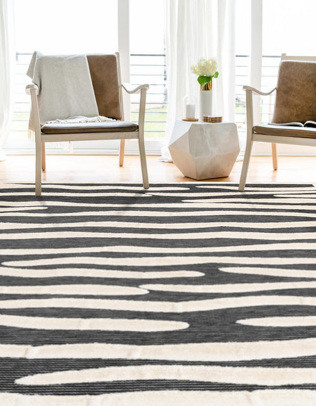 Gray 5' 1 x 7' 1 Prismatic Rectangle Area Rug Modern Geometric Unique Design Carpet for Contemporary Interior Home Decorating for Sale at Rug Engine