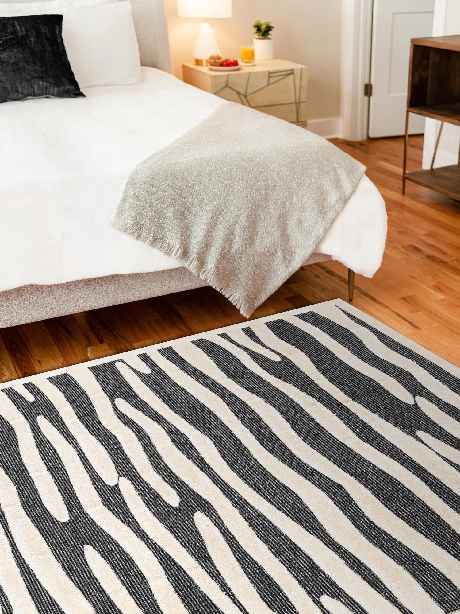 Gray 5' 3 x 8' Prismatic Rectangle Area Rug Modern Geometric Unique Design Carpet for Contemporary Interior Home Decorating for Sale at Rug Engine