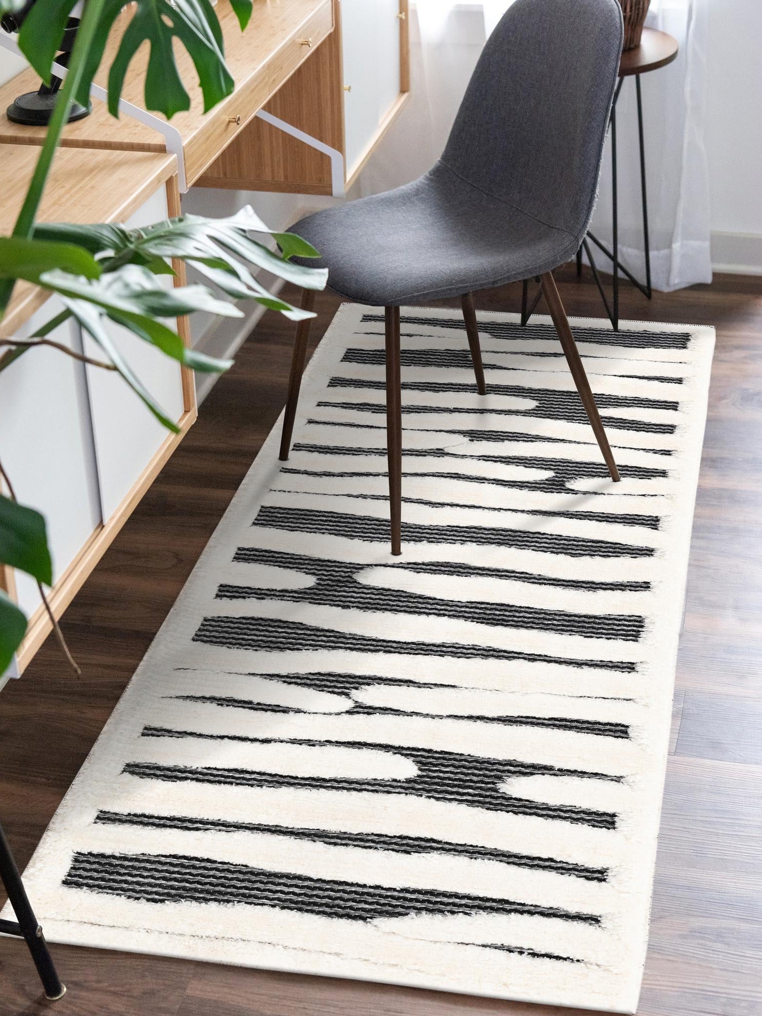 Gray 2' 7 x 10' Prismatic Runner Area Rug Modern Geometric Unique Design Carpet for Contemporary Interior Home Decorating for Sale at Rug Engine