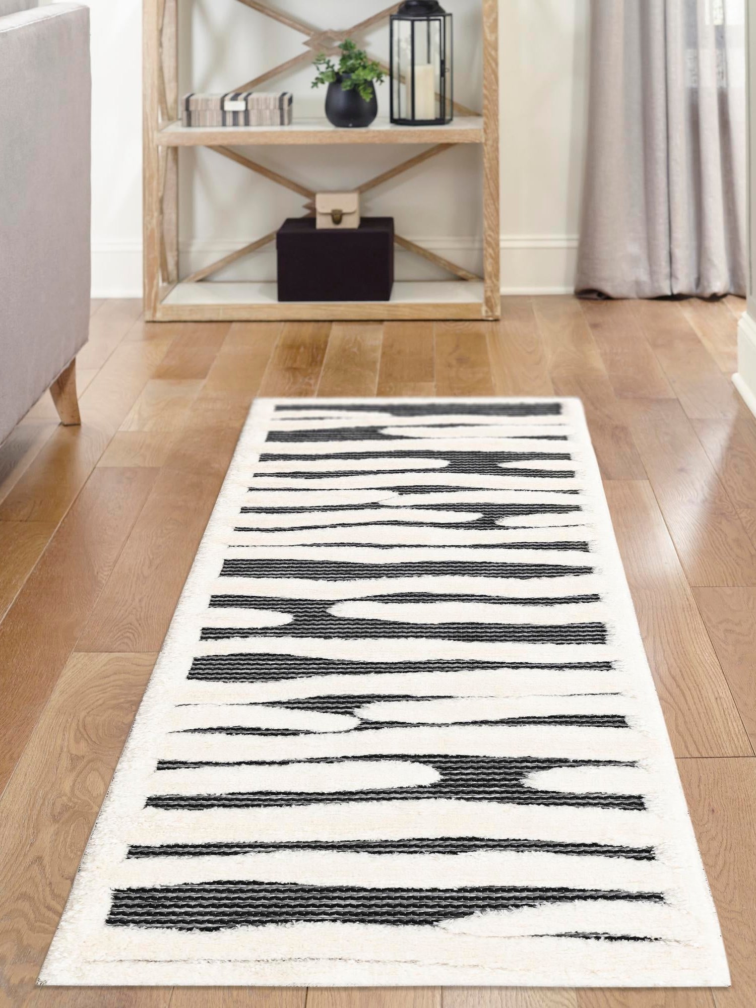 Gray 2' 7 x 10' Prismatic Runner Area Rug Modern Geometric Unique Design Carpet for Contemporary Interior Home Decorating for Sale at Rug Engine