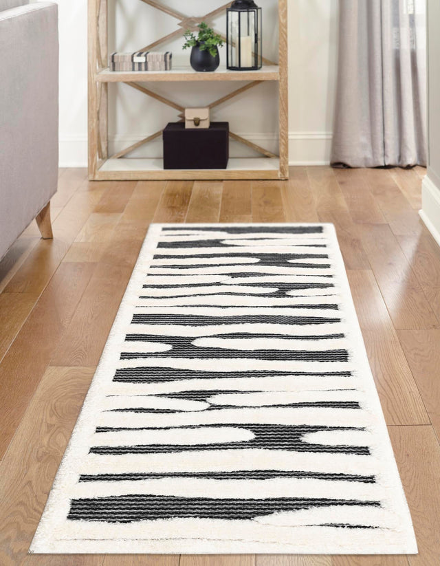 Gray 2' 7 x 8' Prismatic Runner Area Rug Modern Geometric Unique Design Carpet for Contemporary Interior Home Decorating for Sale at Rug Engine