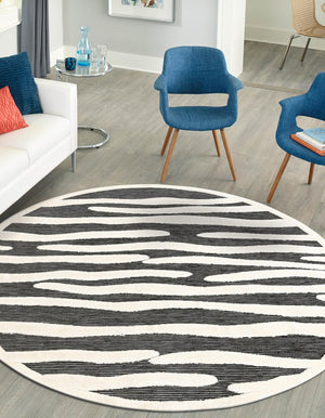 Gray 3' 1 x 3' 1 Prismatic Round Area Rug Modern Geometric Unique Design Carpet for Contemporary Interior Home Decorating for Sale at Rug Engine