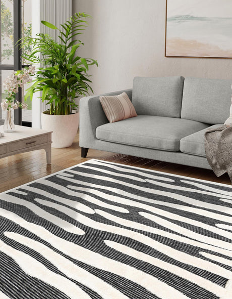 Gray 7' 10 x 7' 10 Prismatic Square Area Rug Modern Geometric Unique Design Carpet for Contemporary Interior Home Decorating for Sale at Rug Engine