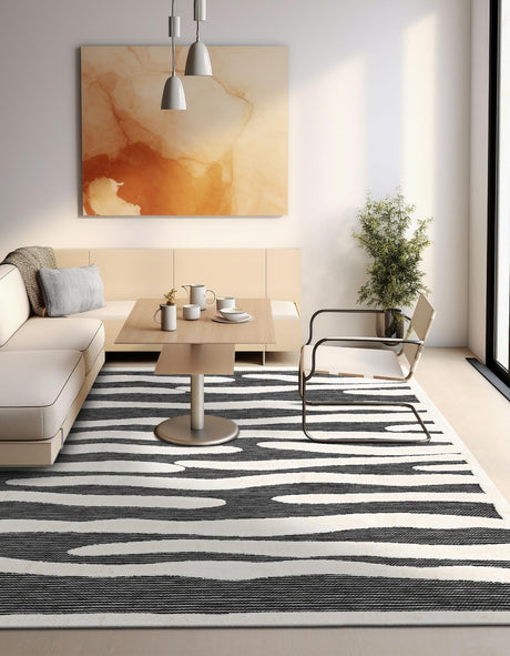 Gray 7' 10 x 7' 10 Prismatic Square Area Rug Modern Geometric Unique Design Carpet for Contemporary Interior Home Decorating for Sale at Rug Engine