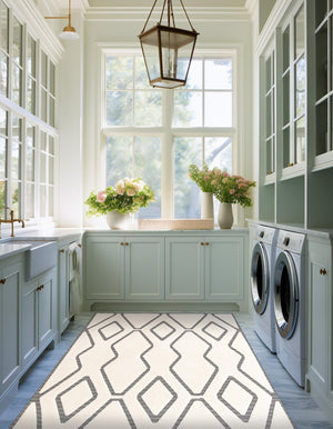 Ivory White 7' 10 x 10' Prismatic Rectangle Area Rug Modern Geometric Unique Design Carpet for Contemporary Interior Home Decorating for Sale at Rug Engine
