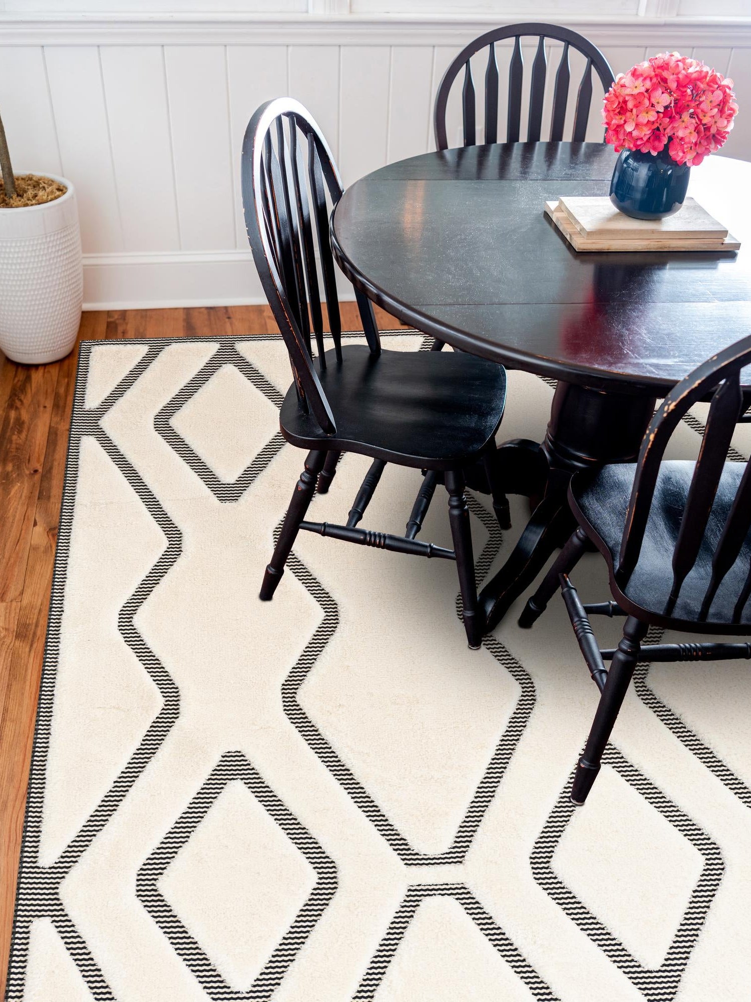 Ivory White 10' x 10' Prismatic Square Area Rug Modern Geometric Unique Design Carpet for Contemporary Interior Home Decorating for Sale at Rug Engine