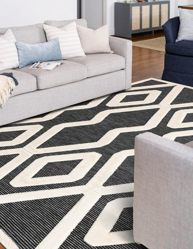 Gray 10' x 13' 1 Prismatic Rectangle Area Rug Modern Geometric Unique Design Carpet for Contemporary Interior Home Decorating for Sale at Rug Engine