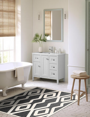 Gray 5' 1 x 7' 1 Prismatic Rectangle Area Rug Modern Geometric Unique Design Carpet for Contemporary Interior Home Decorating for Sale at Rug Engine